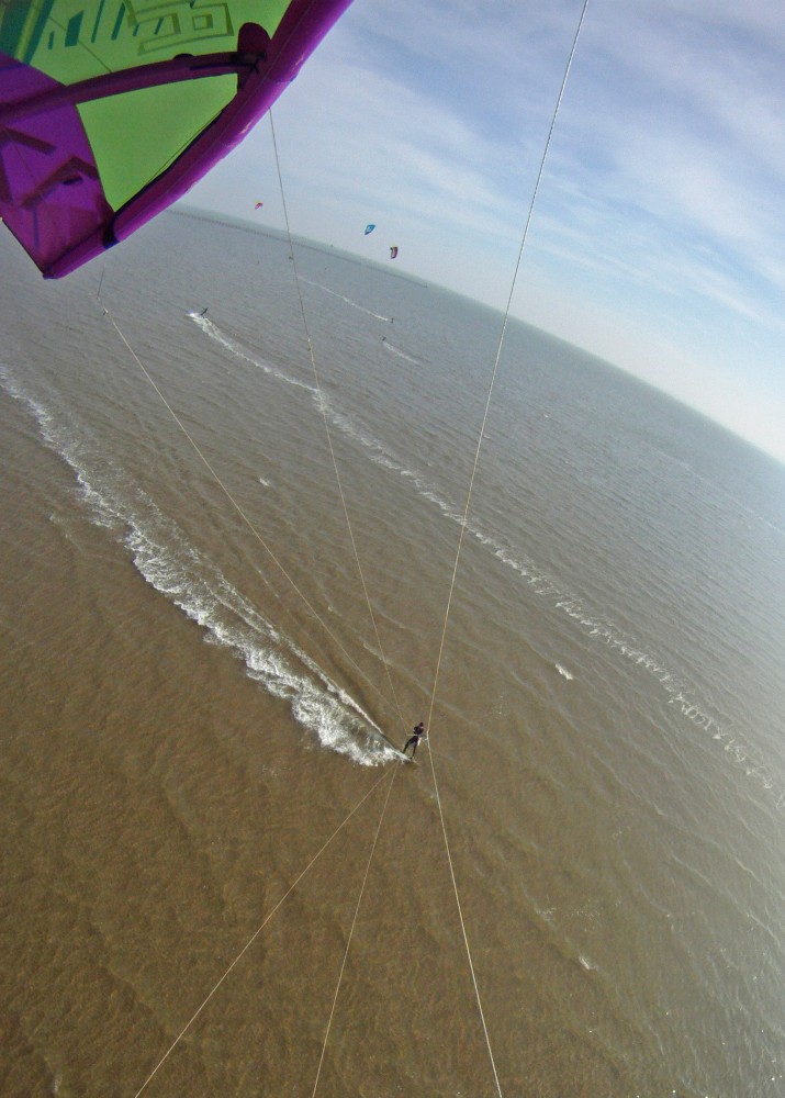 East Beach Ariel View of Kiters