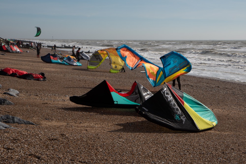 Camber busy beach