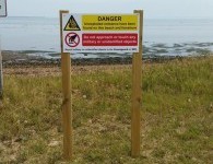 Signs at East Beach…